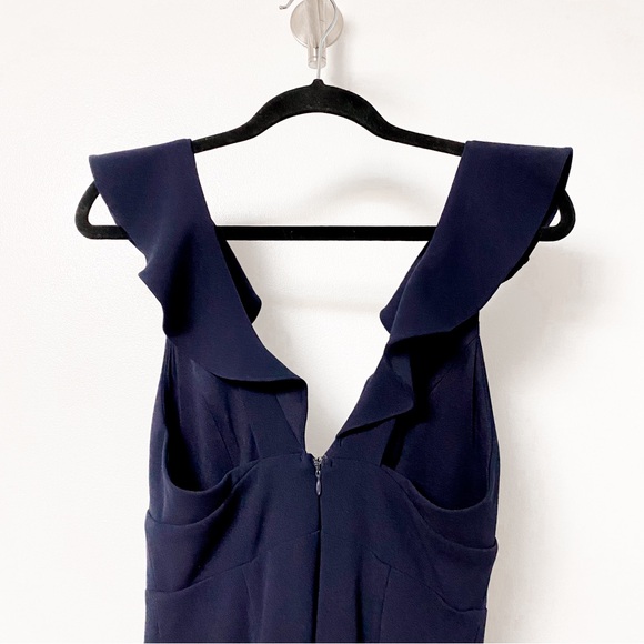 Lulus Perfect Opportunity Plunge Neckline Fall‎ Chic Navy Blue Maxi Dress - Picture 7 of 10